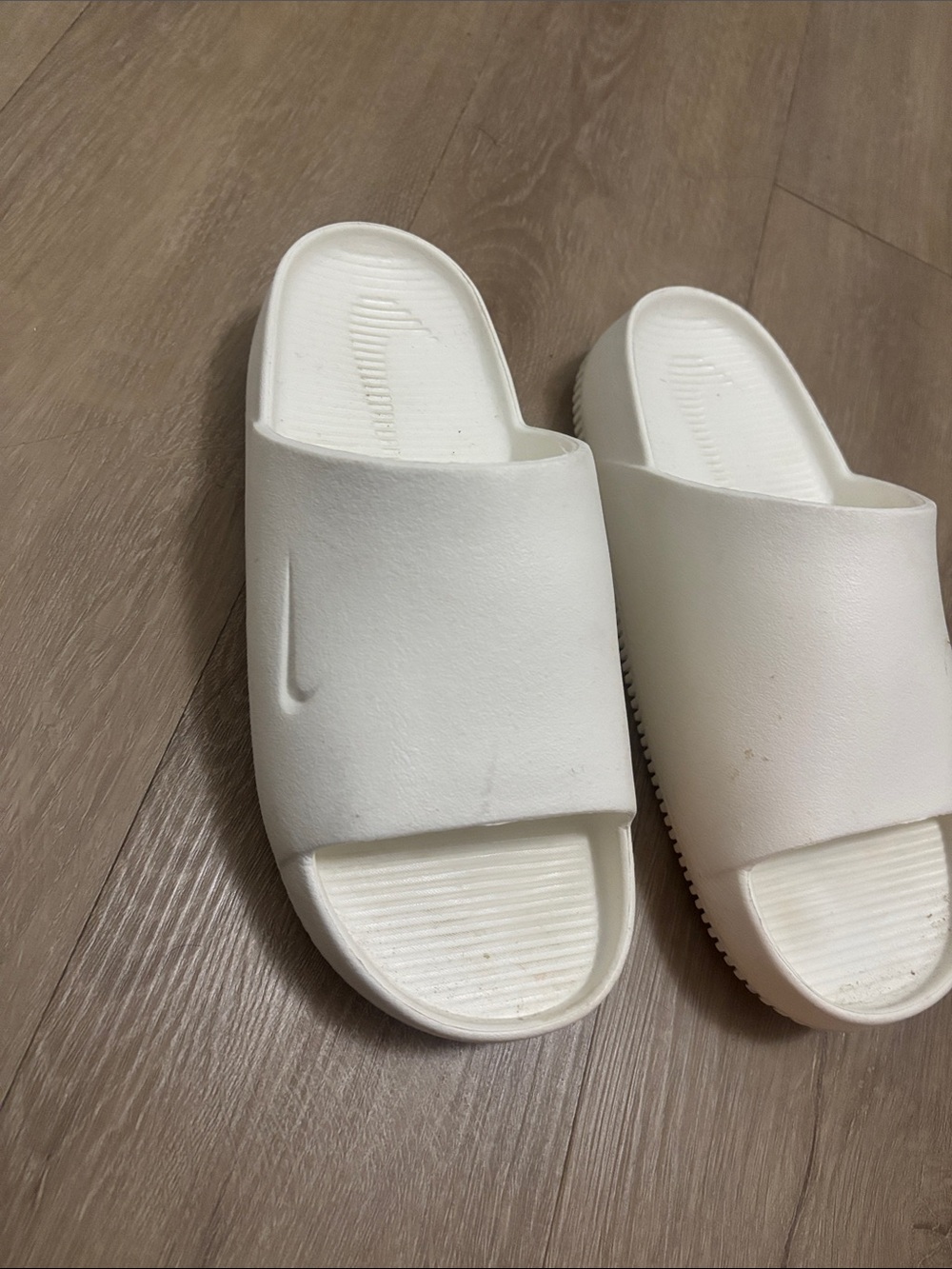 Nike White Slide Sandals - Minimal Slip-On Design